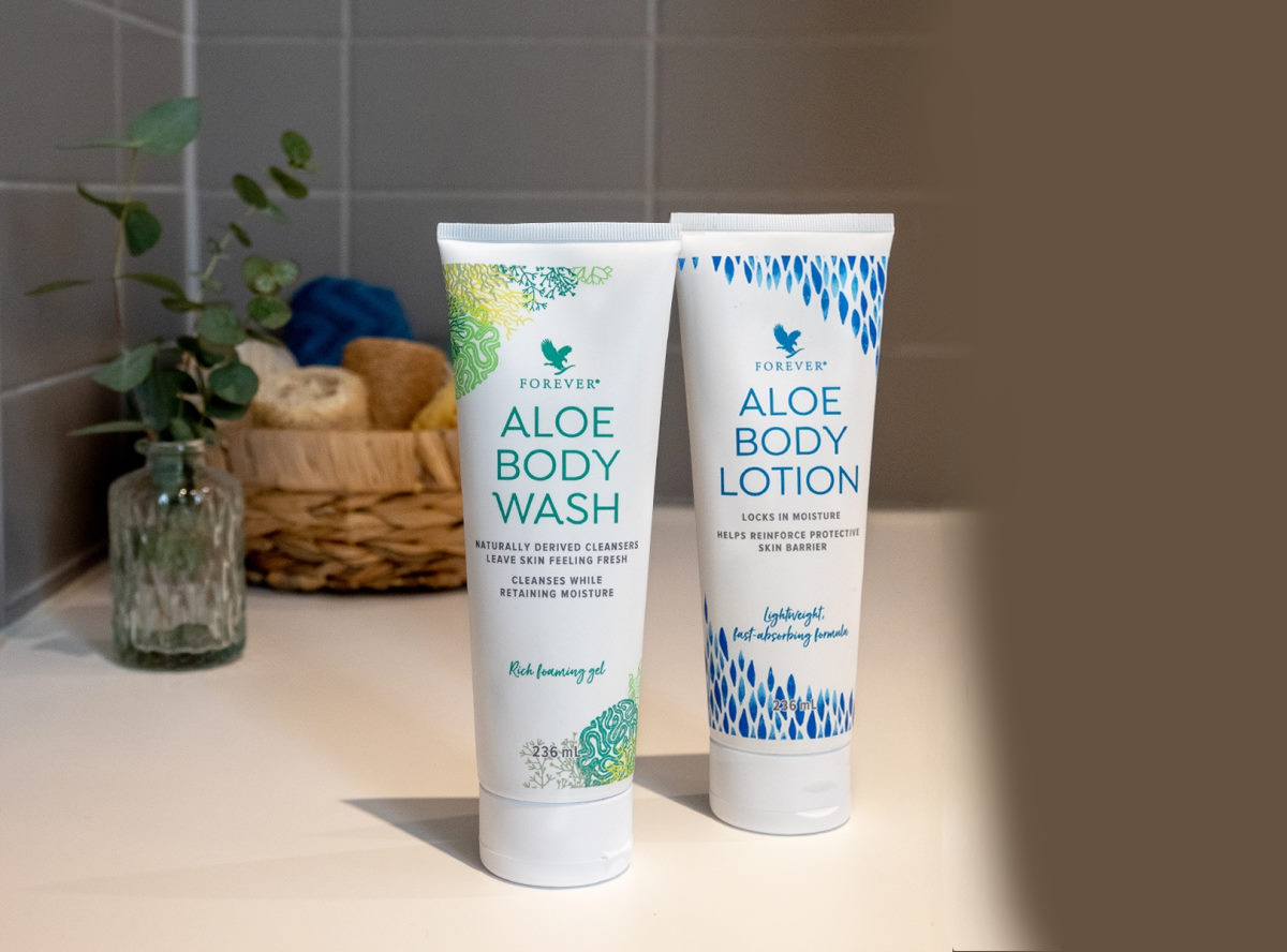 aloe body lotion og body wash fra studioaloe